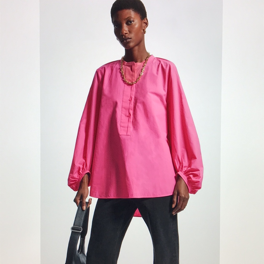 COS balloon sleeve blouse S
